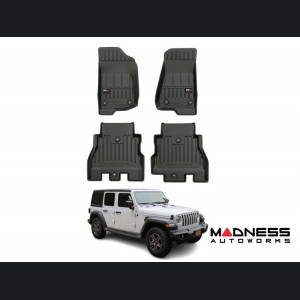 Jeep Wrangler JL Floor Liners - Pro Line - Black - 4 Door - Rubicon